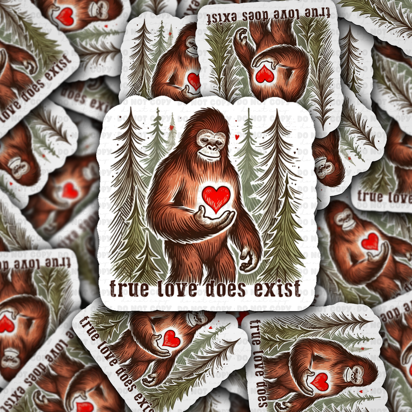 True love does exist vinyl die-cut sticker